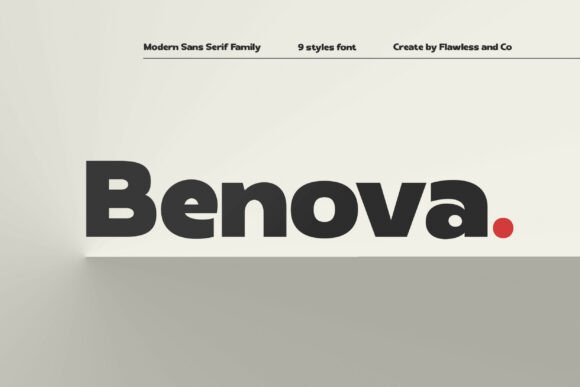 Benova Typeface: The Modern Sans Serif for Small Business Branding