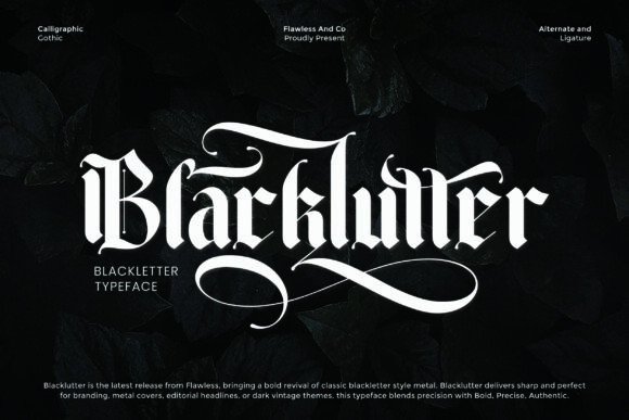 Blacklutter: A Bold Blackletter Typeface for Modern Web Design