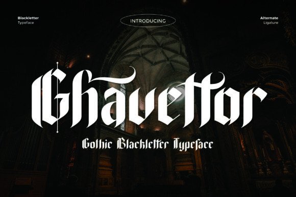 Ghavettor: A Bold Blackletter Typeface for Editorial Grandeur
