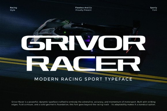 Grivor Racer: The Bold Typeface for High-Energy Craft Projects