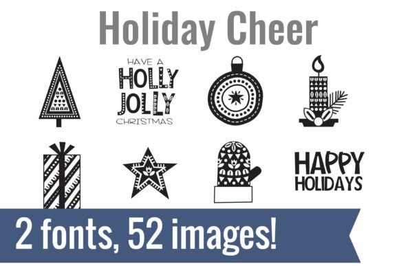Holiday Cheer Dingbats: A Festive Display Typeface for Web Design