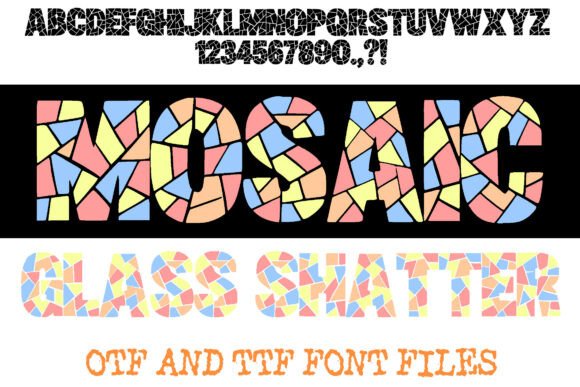 Mosaic Glass Shatter: The Bold Display Typeface for Modern Web Design