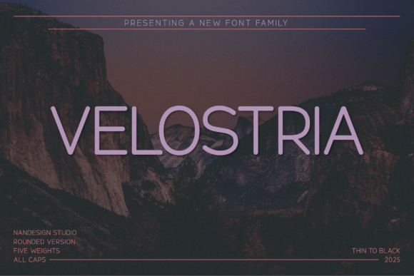 Velostria Rounded: The Modern Typeface for Polished Brand Identity